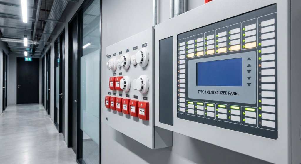 Alarme incendie type 1 vs type 4 : comparatif et obligations 27 Alise SSI – Sécurité et Sérénité Assurée Alise Centrale de detection incendie type 1 avec indicateurs de zones multiples