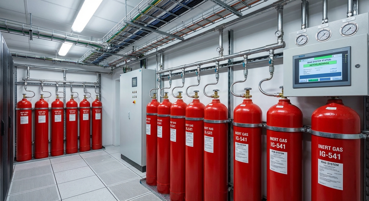 Systeme extinction automatique gaz IEAG en salle serveur