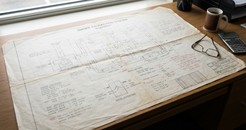 Calcul du taux de désenfumage : méthode et formules simplifiées 1 Alise SSI – Sécurité et Sérénité Assurée Alise Plan de calcul du taux de desenfumage avec formules et notes techniques