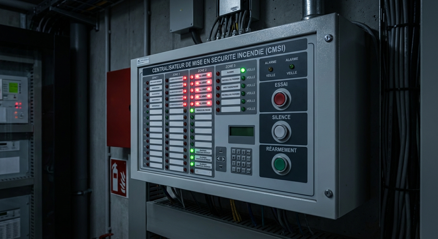 SSI Incendie : Comprendre le fonctionnement et les obligations 1 Alise SSI – Sécurité et Sérénité Assurée Alise CMSI centralisateur mise en securite incendie