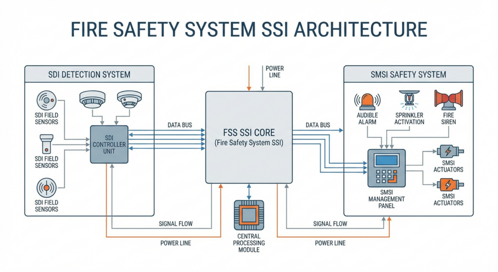 Différence entre SDI et SSI : comprendre les composants 31 Alise SSI – Sécurité et Sérénité Assurée Alise Schema architecture SSI montrant les composants SDI et SMSI et leur interaction