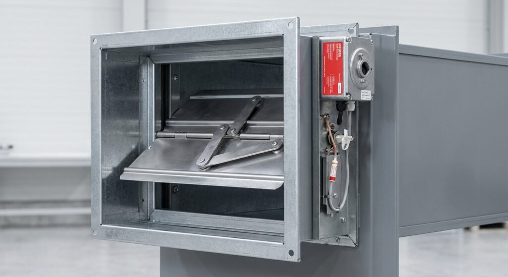 Clapet coupe-feu : rôle dans le compartimentage et maintenance 12 Alise SSI – Sécurité et Sérénité Assurée Alise Clapet coupe-feu dans gaine ventilation