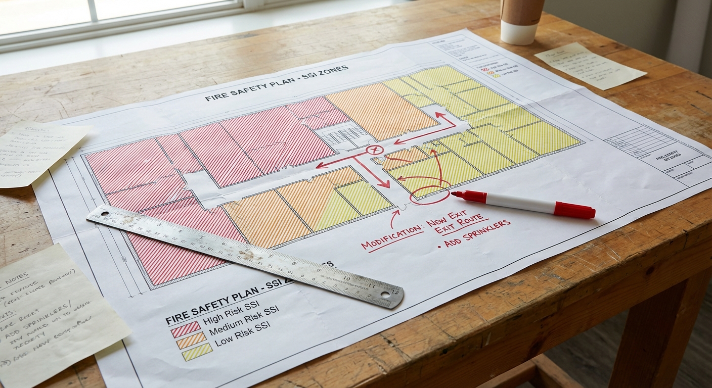 La Coordination SSI : Un Pilier de la Sécurité Incendie 1 Alise SSI – Sécurité et Sérénité Assurée Alise Plan SSI avec zones de securite marquees en couleurs