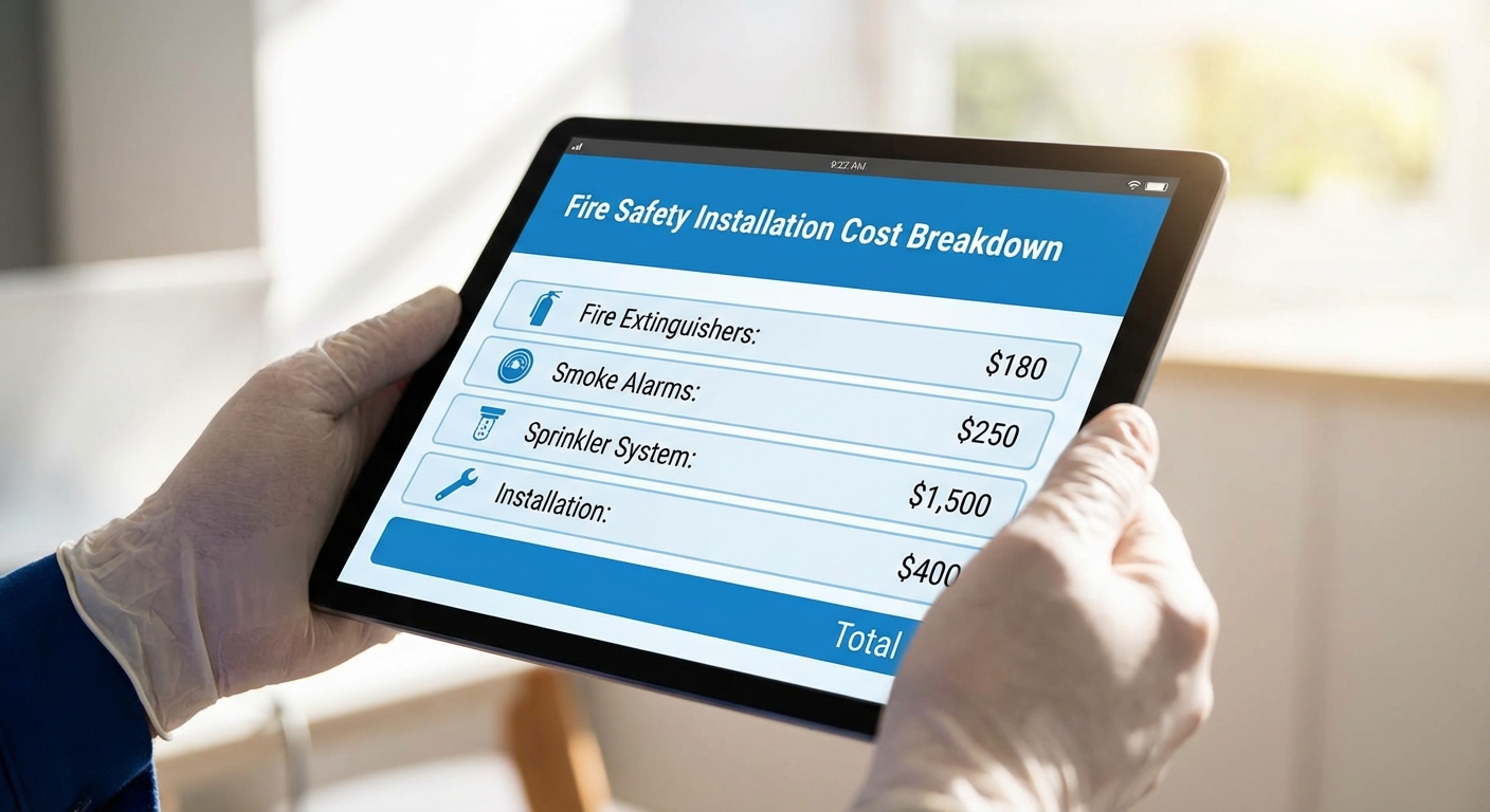 Devis sécurité incendie : combien coûte une mise en conformité ? 3 Alise SSI – Sécurité et Sérénité Assurée Alise Détail des coûts d'installation équipement sécurité incendie sur tablette