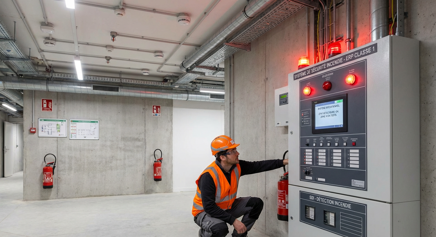 Panneau de controle SSI avec systeme de detection incendie
