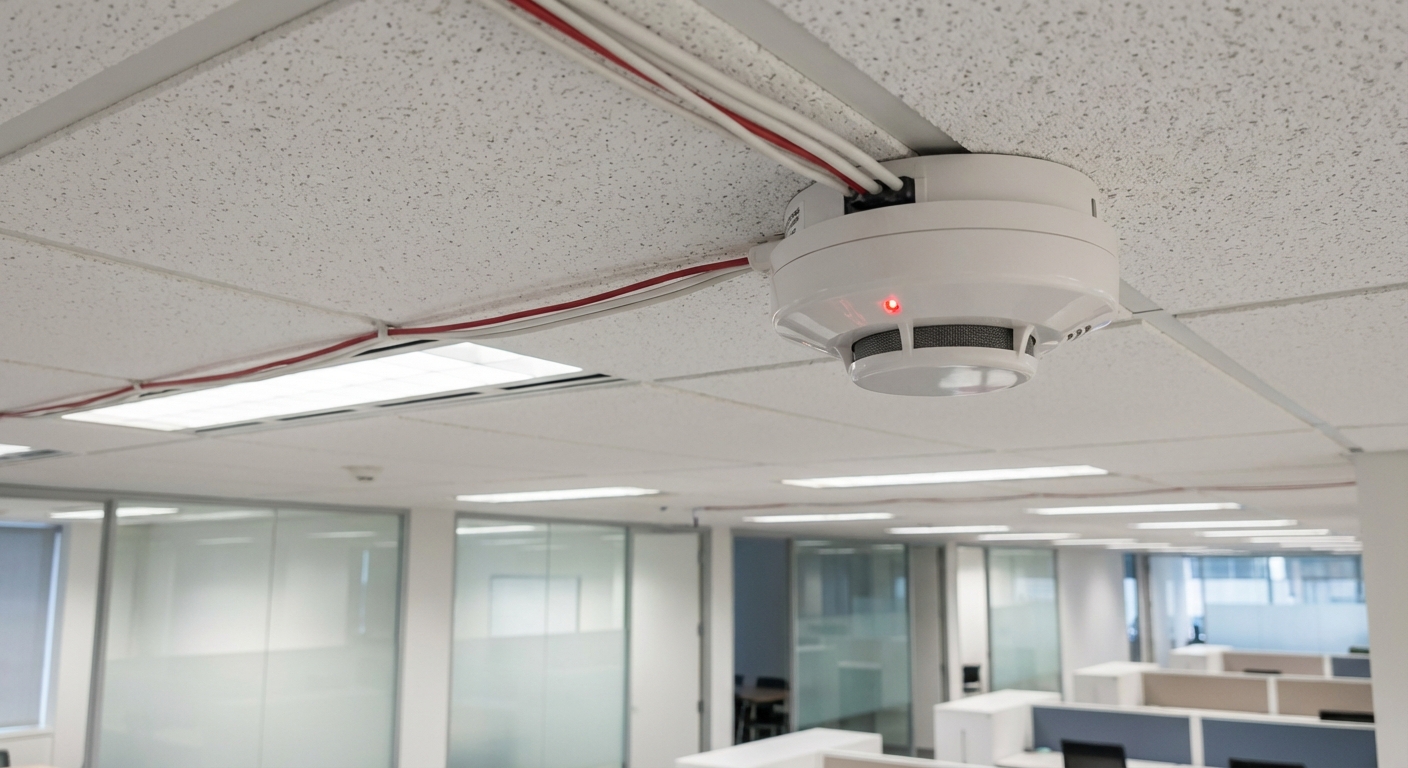 SSI Incendie : Comprendre le fonctionnement et les obligations 2 Alise SSI – Sécurité et Sérénité Assurée Alise Detecteur de fumee optique installe au plafond