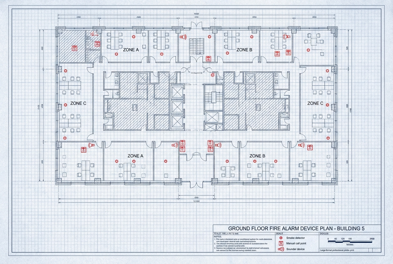 Installation alarme incendie en entreprise : prix et étapes 4 Alise SSI – Sécurité et Sérénité Assurée Alise Plan d'implantation des alarmes incendie dans un bâtiment