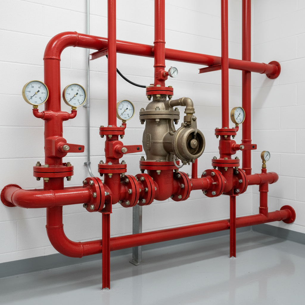 Installation sprinkler : prix, normes et avantages pour votre bâtiment 1 Alise SSI – Sécurité et Sérénité Assurée Alise Poste de contrôle sprinkler avec manomètres et vannes dans un local technique