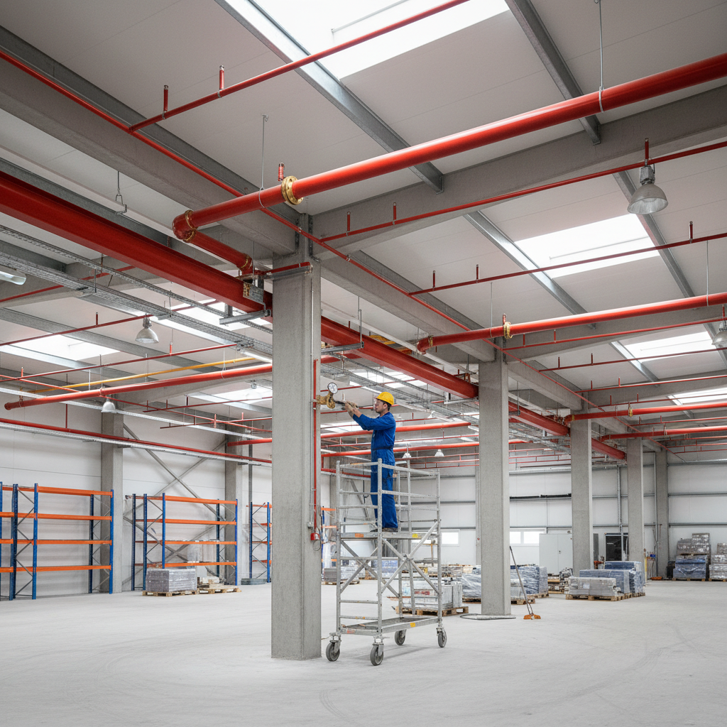 Installation sprinkler : prix, normes et avantages pour votre bâtiment 11 Alise SSI – Sécurité et Sérénité Assurée Alise Installation de têtes sprinklers sur un réseau de canalisations dans un bâtiment industriel